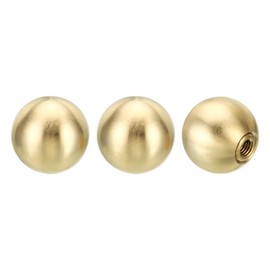 PATIKIL 25mm Ball Lamp Finials Caps Knob, 3 Set Solid Brass Lamp Shade Top Decoration Screw Cap Nuts with Brass Reducing Adapter for Table Floor Lamps