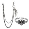 AMZNEVO Punk Skeleton Jean Chain and Bracelet Set, Pant Chain