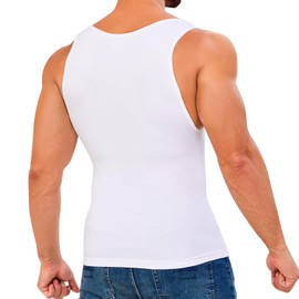 Gleefeat Mens Shapewear Mens Compression Shirt Tummy Control Undershirt Men Body Shaper Gynecomastia Abdomen Vest