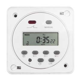 Sarini Digital LCD Power Supply Weekly Programmable Timer Relay Switch Industrial Timer Reminder CN101A DC 12V 16A SPST