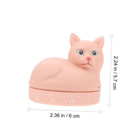 iplusmile 1Pc Adorable Cartoon Cat Countdown Timer Mechanical Wind Up Kitchen Timer for Cooking Baking Management for Elders Creative Design Safe Material