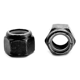 M14 x 2.00 Coarse Thread DIN 985 Class 8 Nyloc (Nylon Insert Locknut) Standard Medium Carbon Steel Black Oxide Pk 200