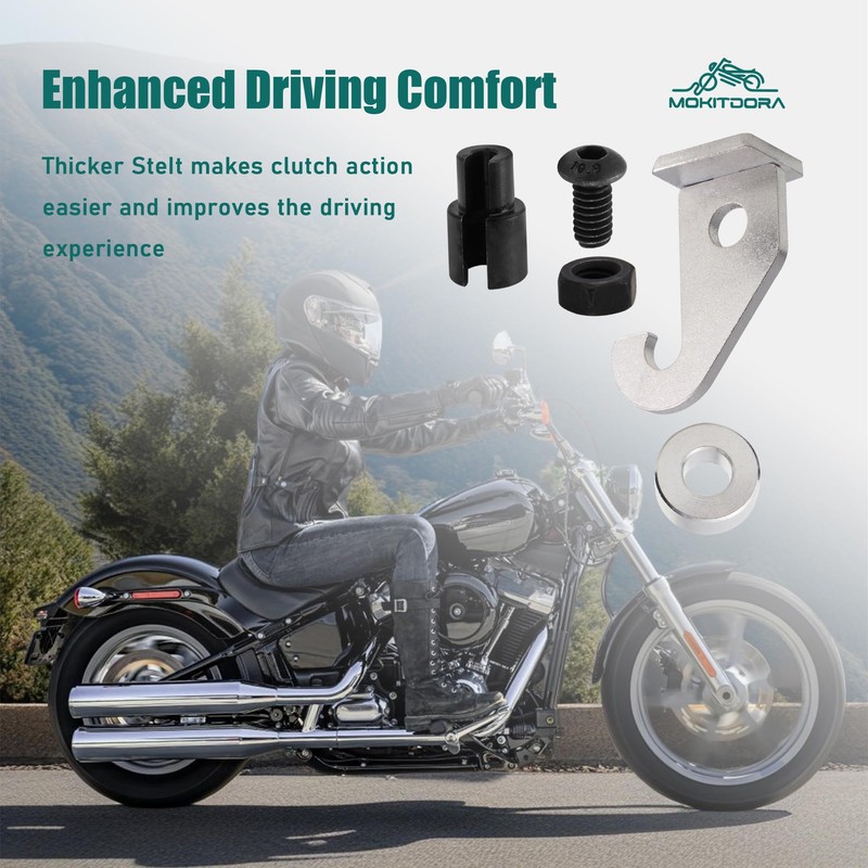 MoKitDora Easy Pull Clutch Kit Compatible with Harley 2000-2014 FXST