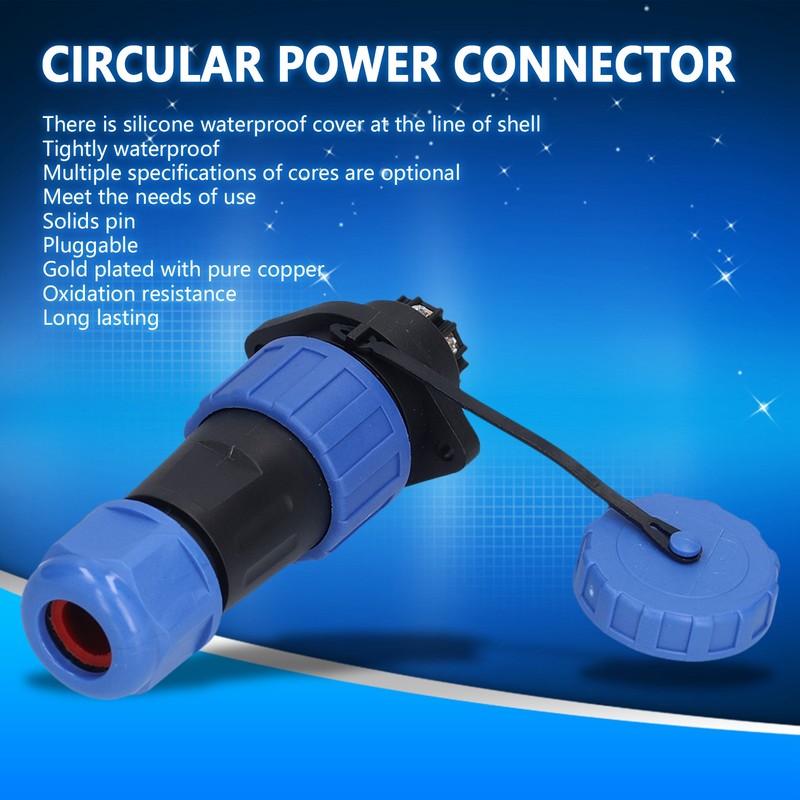 Aviation Connectors LP20 Flange Waterproof Power Connector Male Plug Female
