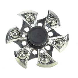 Spinnerooz Hand Spinner Novelty Toy - Fidget Spinner - 3 In 1 - Jump, Bounce, Spin (Silver)