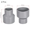 TOP-VIGOR 2Pcs PVC DWV Reducing Coupling, 50mm x 75mm Socket
