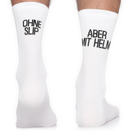 TODO Men's and Women's Cycling Socks Breathable Road Bike Socks Men's Cycling Socks with Motif Also Running Socks, With white without briefs, but with helmet