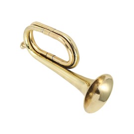 Vaguelly Youth Band Instrument Students Musical Blowing School Copper Professional Supplies Traditional Instruments Party Golden Prop Beginners for Cavalry Horn Shooting Wind Sports