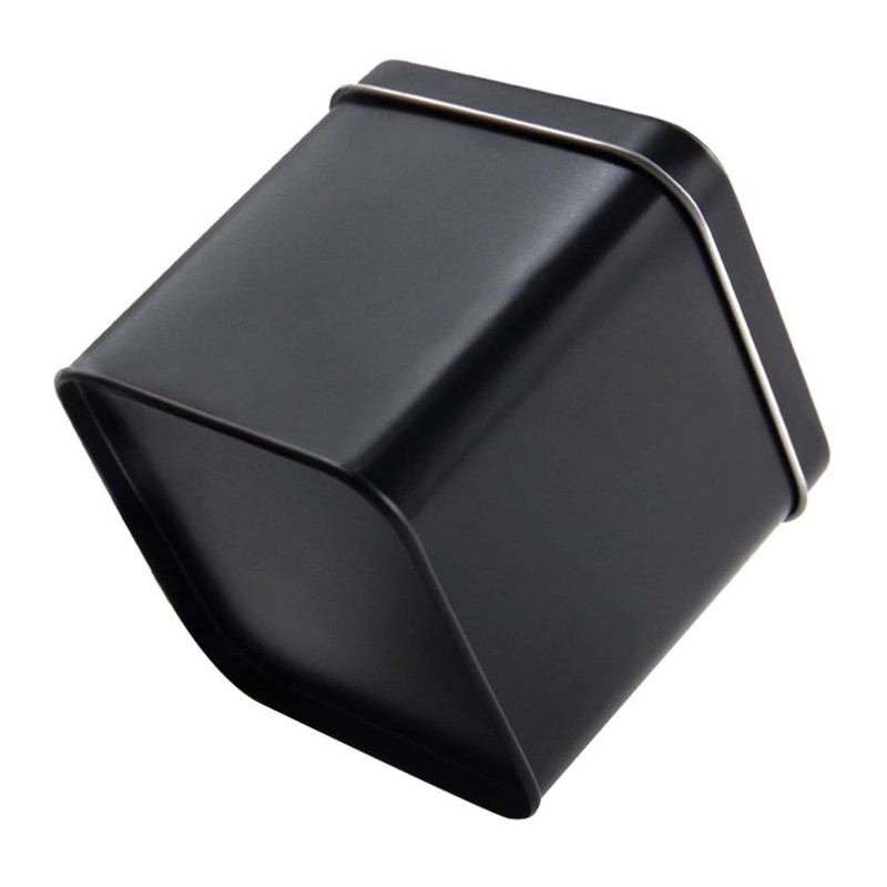 Square Black Metal Tins Empty Cube Steel Box Storage Container