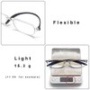 Mcoorn Lesebrille Entspiegelt Transparent für Damen Herren, Blaulichtfilter Lesehilfe Biegsam
