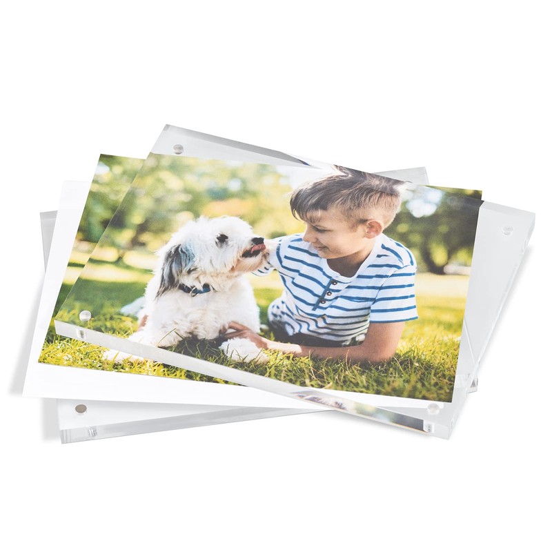 Scribble 7 x 5 Inch Acrylic Photo Frame/Block, Free Standing,