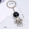 GeneX 2 Piece Keychain, Astronaut Key Ring, Metal Fittings, Key