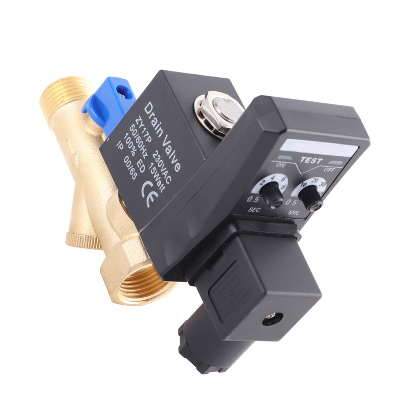 G1/2 DN15 Automatic Electronic Timed Drain Valve for Air Compressor