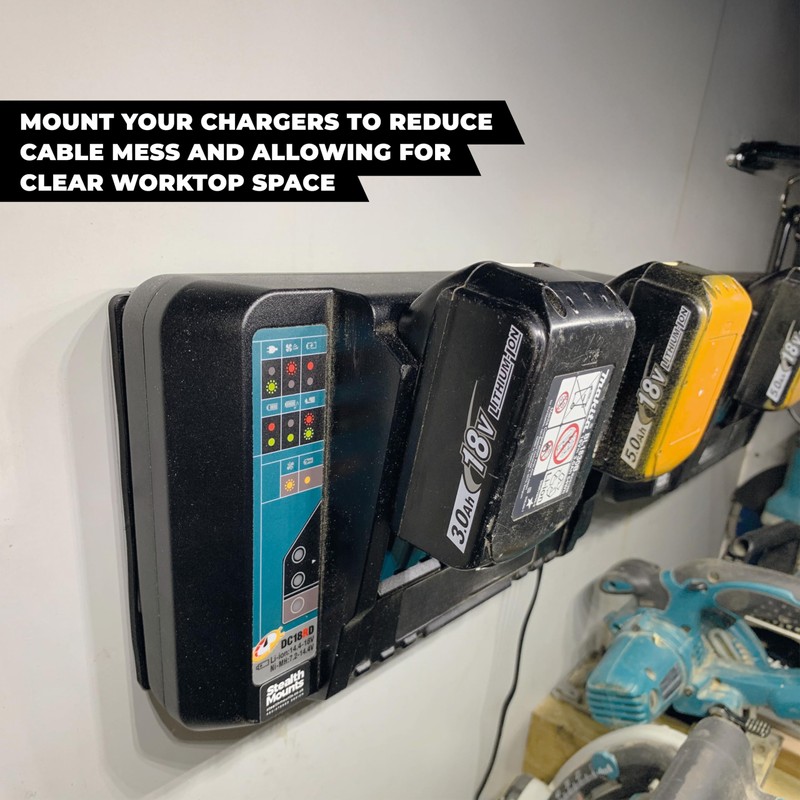 StealthMounts Makita Charger Mount - 2 Pack (Double Charger) |
