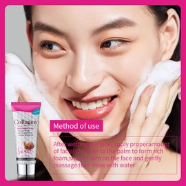 Soothing Cleansing Milk, Foam Cleanser, Snail Collagen Cleansing Milk, Deep Cleansing Facial Cleansing that Thoroughly Cleanses the Skin, Moisturises and Nourishes