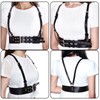 baotongle Punk Belt Black Pu Leather Belt Punk Women Waist