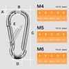 Winova Lissey Carabiner Spring Hook Keychain 304 Stainless Steel Spring