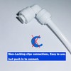 Malida 3/8"x3/8" Tube Ball Valve Quick Connect Shut Off for