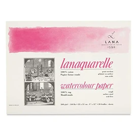 Lanaquarelle Watercolor Block - 9" x 12", Rough, 20 Sheets
