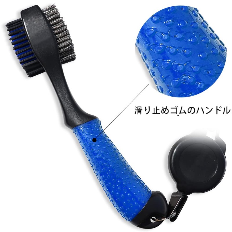 Golf Club Brush, Clean, Maintenance Tool, Wire, Nylon, Needle Storage,