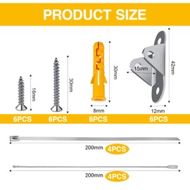 Leogony 3 Sets of Furniture Wall Anchor Tool, Anti-Tip Furniture Straps for Baby Proofing