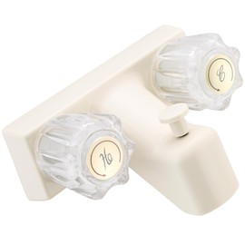 RV Shower Faucet, RV Bathtub Faucet with Shower Diverter, 4” Shower Valve Diverter Assembly Kit, Camper Shower Faucet, RV Shower Valve for RV Camper Van Travel Trailer Motorhome (Milky White)
