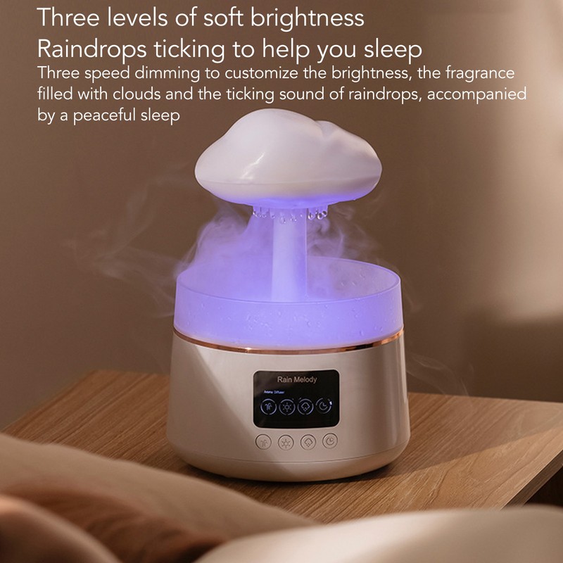 Rain Cloud Essential Oil Diffuser Humidifier Ultrasound Water Drip White