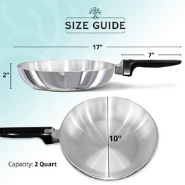 MAGNAWARE Chef Skillet – Quick & Even Heat Distribution – Lightweight Cast Aluminum Frying Pan – No Seasoning Required – PFOA & PTFE Free – Oven Safe Up to 350°F – Classic Vintage Design (10 Inch)