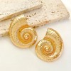 ALRNBY Seashell Earrings for Women Statement Big Gold Silver Conch