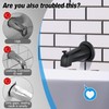 Dreyoo Metal Tub Spout Cover Ring with Foam Gasket, Black