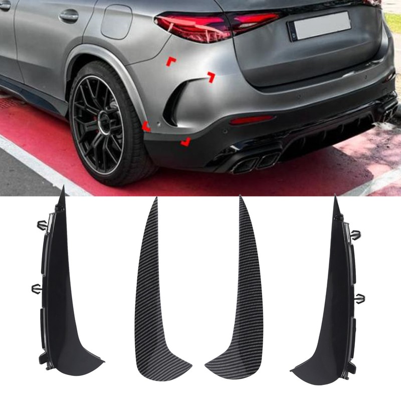 1 Pair Rear Bumper Spoiler Air Vent Cover Left Right
