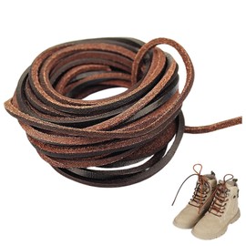 (TM) 3mm Flat Genuine Leather Strip Cord Braiding String Dark Brown Espresso (5 Yards)