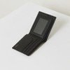 Hazzys (신세계센텀점)HAZZYS ACC블랙 가죽 음각 레터링 패턴 반지갑 HJWA4E580BK (Shinsegae