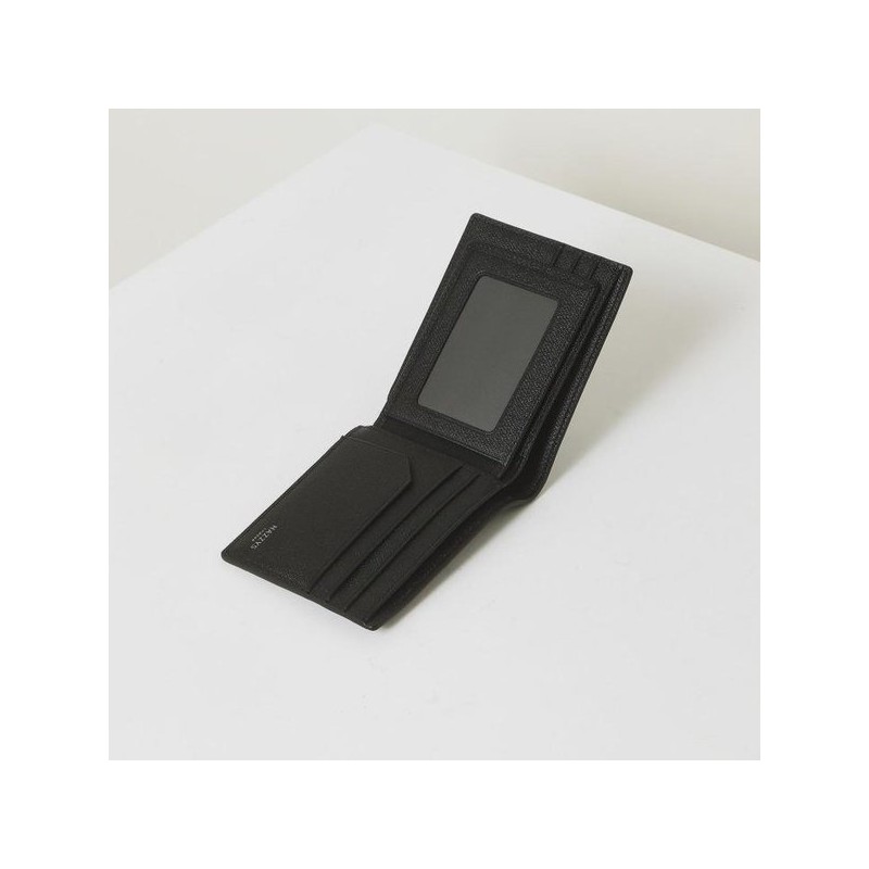 Hazzys (신세계센텀점)HAZZYS ACC블랙 가죽 음각 레터링 패턴 반지갑 HJWA4E580BK (Shinsegae