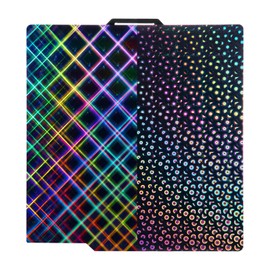 for Bambu Lab A1/X1C/X1/X1E/P1P/P1S 3D Printers, 3D Printers 257x257mm Spring Steel Plate (PEY Kaleidoscope + PEY Skynet)