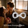 YAFEINI Promise Charm for Bracelet Sterling Silver Infinity Bead Charm