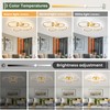 Vloitgol Modern LED Ceiling Light, 4 Rings LED Dimmable Flush