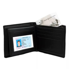 White Diamonds Black Crocodile Wallet Bi-fold Card Slots ID Slot Bill Compartment Handmade Real