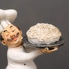 WINOMO Chef Figures Decorative Kitchen Chef Figure Chef with Pasta