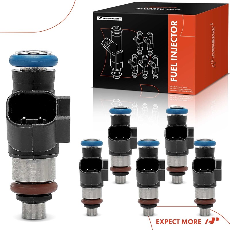 A-Premium Set of 6 Fuel Injectors Compatible with Ford F-150