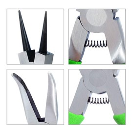 SPEEDWOX Mini Pliers Set 2 Pcs with Jump Ring Opener 5 Inches Round Nose Pliers 5.5 Inches Bent Nose Plier for Jewelry Wire Craft Hand Tools Micro Precision Handcraft Making Plier