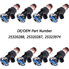 CHUSYYRAY 8X Upgrade Fuel Injectors For 99-07 Chevy Silverado GMC 4.8/5.3/6.0L 25317628