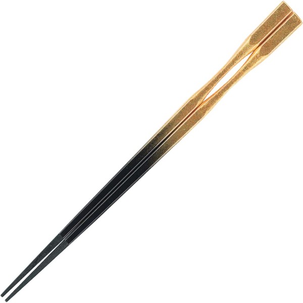 Fukui Craft Chopsticks PBT Resin Coated Chopsticks, Made in Japan, Dishwasher Safe, Pestle-shaped Takushima Chopsticks, Double Color Gold Foil 8.9 inches (22.5 cm), Made in Japan