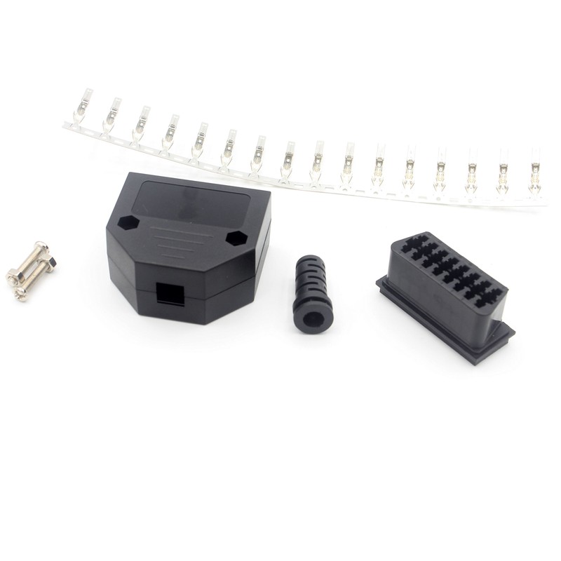 LoongGate OBD II Buchse 16 Pin Verdrahtungsstecker Adapter für OBD2