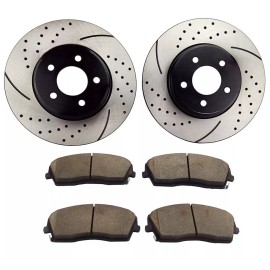 Atmansta Front Brakes Rotors + Pads for 2009 - 2017 Dodge Challenger Charger Chrysler 300