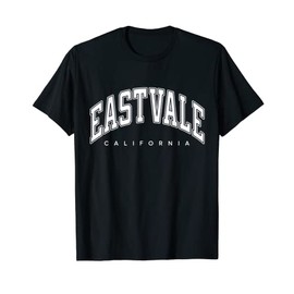 Eastvale California CA Varsity Style weißer Text T-Shirt