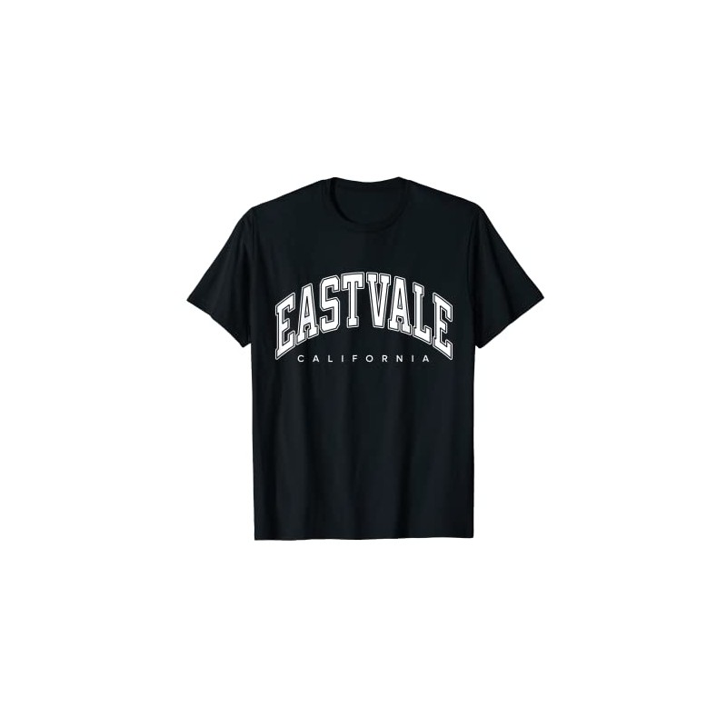 Eastvale California CA Varsity Style weißer Text T-Shirt