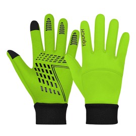 3S SPORTS Kids Children Boys Girls Cycling Winter Gloves Warm Gloves Touch Screen Anti-slip Thermal Gloves (Fluorescent, 2XS)