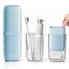 LRTOEH 4-in-1 Toothbrush Travel Cup, Portable Toothbrush Container