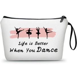 Dance Gifts for Girl,Dance Teacher,Dance Team Cosmetic Bags for Dancers,Inspiration Gifts for Women Friends,Unique Dance Recital Gift Ideas,Dance Stuff,Ballerina Gifts,Birthday Gifts for Teen Girls